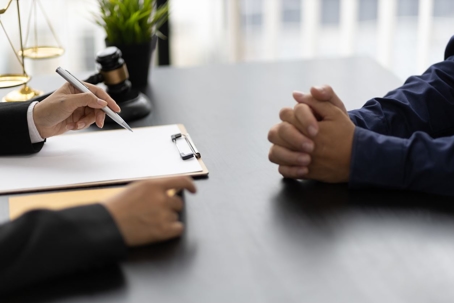 lawyer and client in meeting