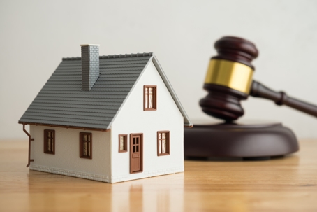 gavel and a house model