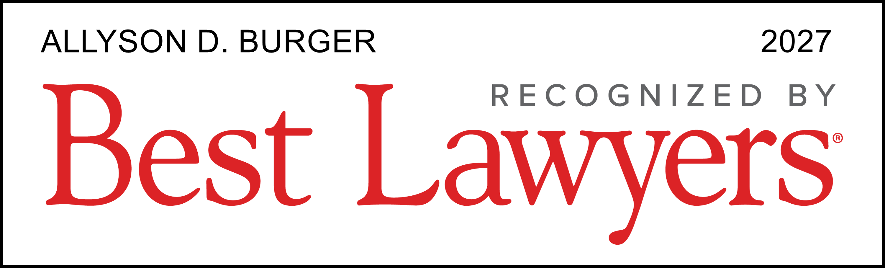 Allyson D. Burger Best Lawyers 2027