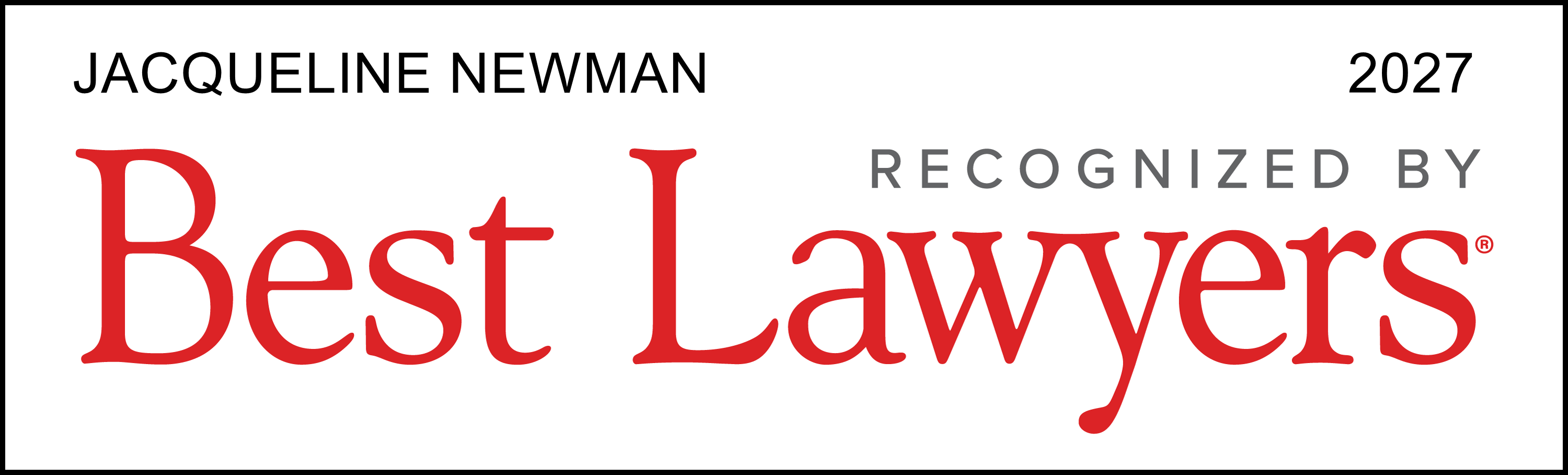 Jacqueline Newman Best Lawyers 2027